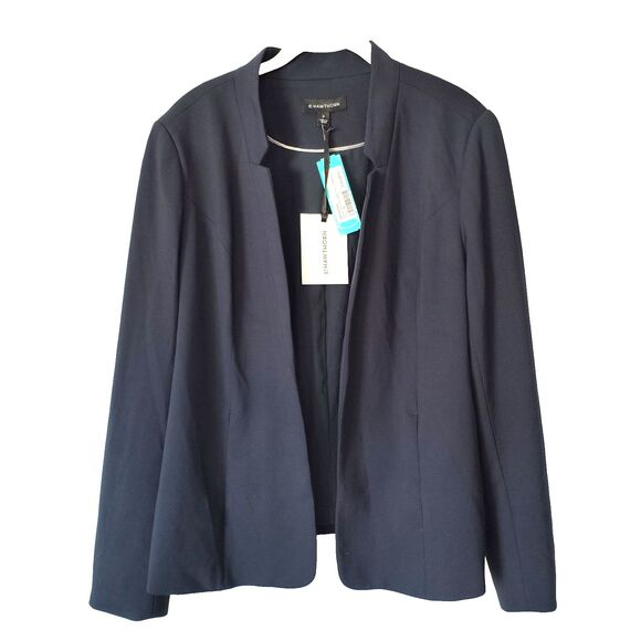 41 Hawthorn Blazer NEW XL Navy Blue Froswick Stitch Fix Ponte Open Career Travel - Picture 1 of 14